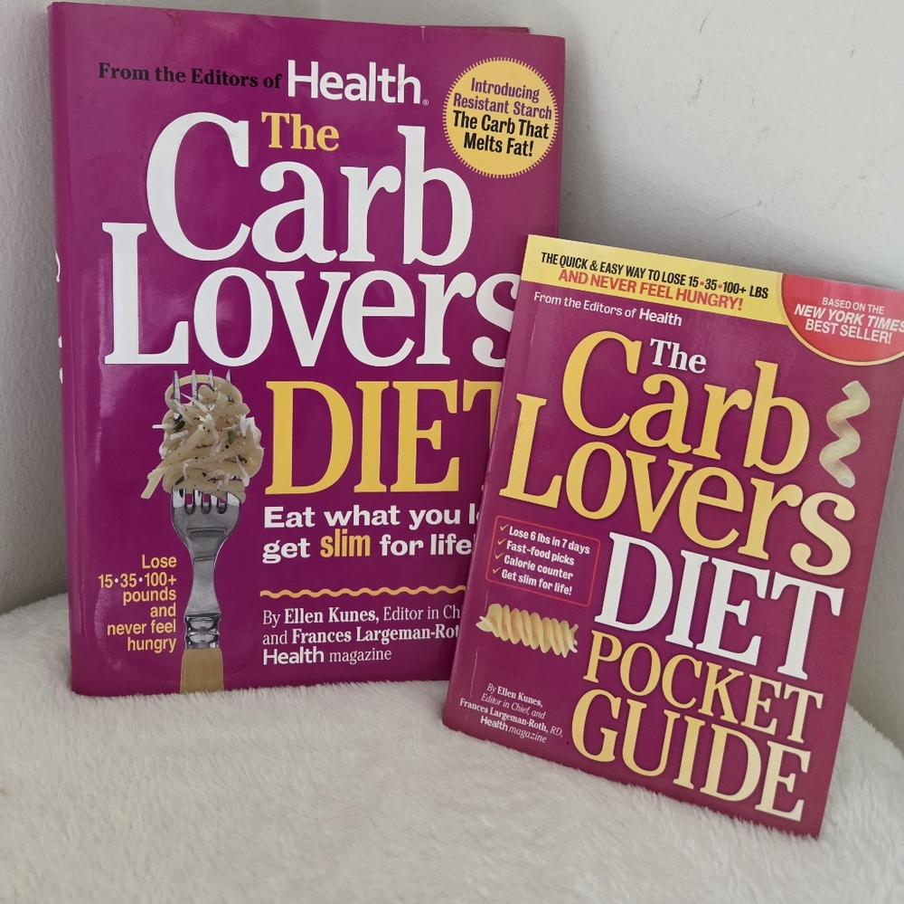 Oxmoor House Hardcover of The 'Carb Lovers Diet' Book & Soft Pocket Guide Set